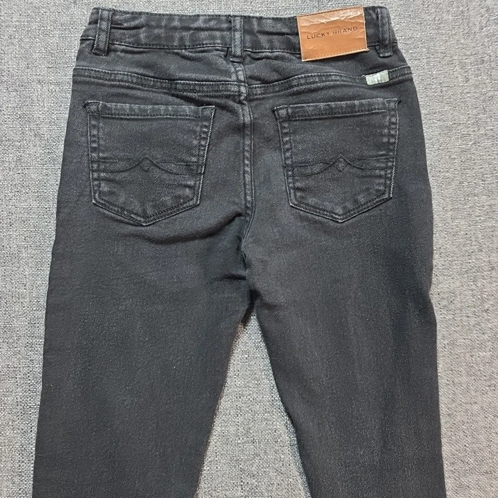Lucky Brand Jeans Girls Black Zoe Skinny Size 10 Adjustable waist